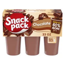 Snack Pack Super Size Chocolate Pudding, 5.5 oz Pudding Cups, 6 Count, 8 Pack