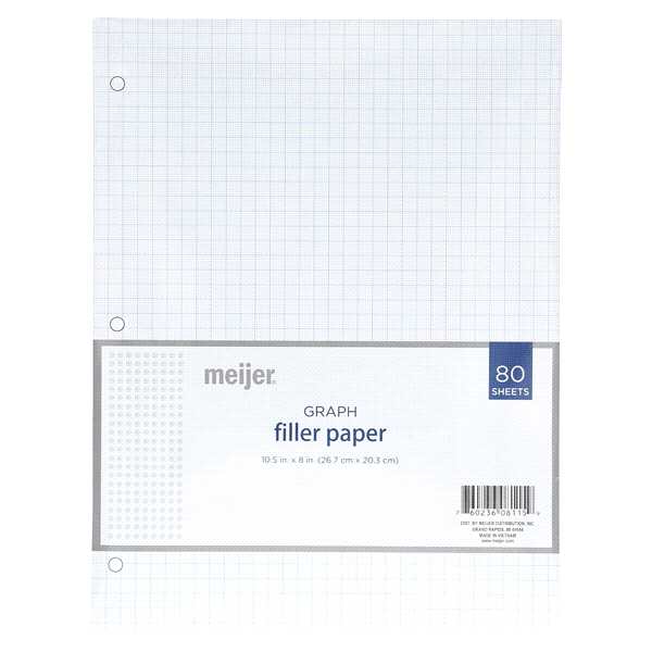 slide 1 of 1, Meijer Graph Filler Paper, 1 ct