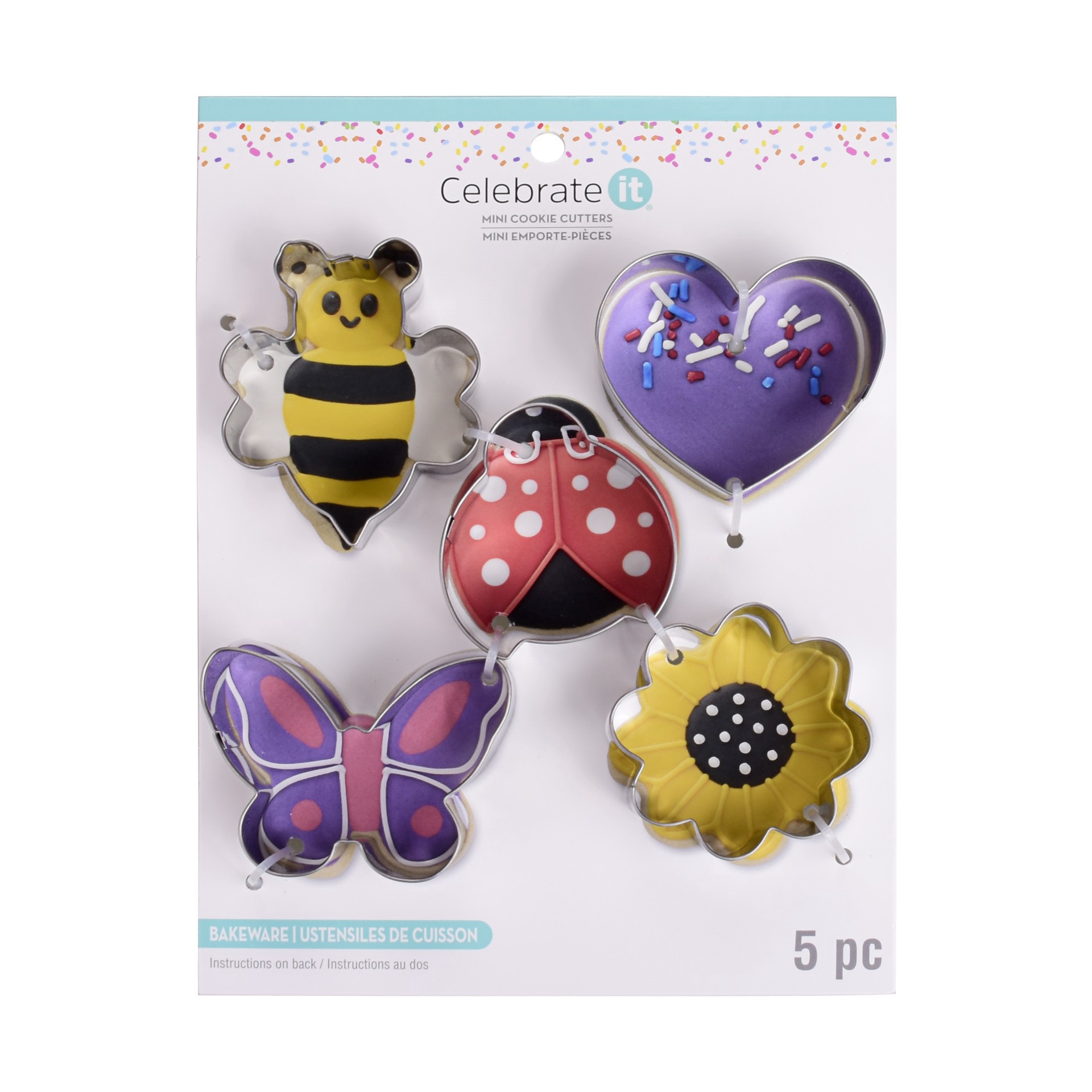 slide 3 of 3, Garden Stainless Steel Mini Cookie Cutter Set By Celebrate It, 1.5 in to 3 in