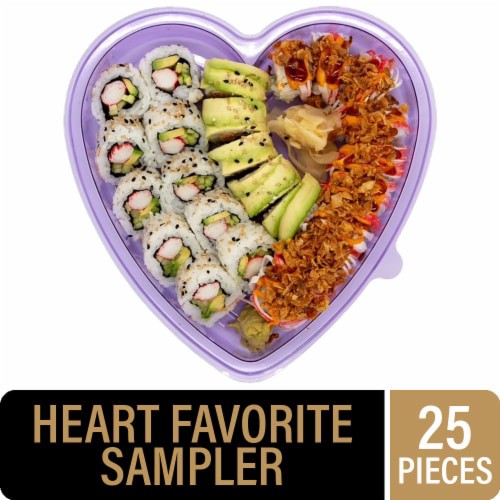 slide 1 of 1, Private Selection® Heart Shaped Sushi Favorite Sampler by Snowfox™, 25 pc