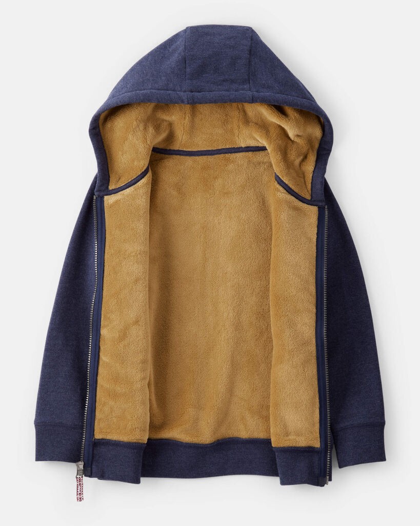 slide 2 of 3, Carter's Boys Long-Sleeve Hooded Zip-Up Jacket - Navy Navy 14, 1 ct