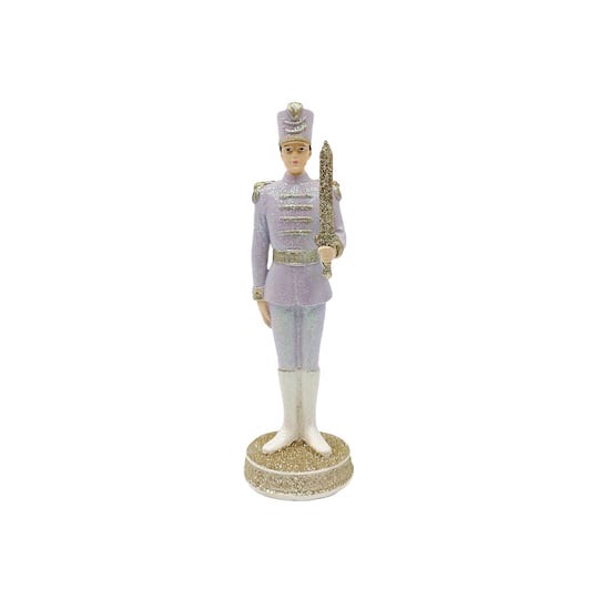 slide 1 of 3, 9" Lavender & Gold Soldier Boy Tabletop Decor By Ashland, 2.87 in x 2.87 in x 9 in