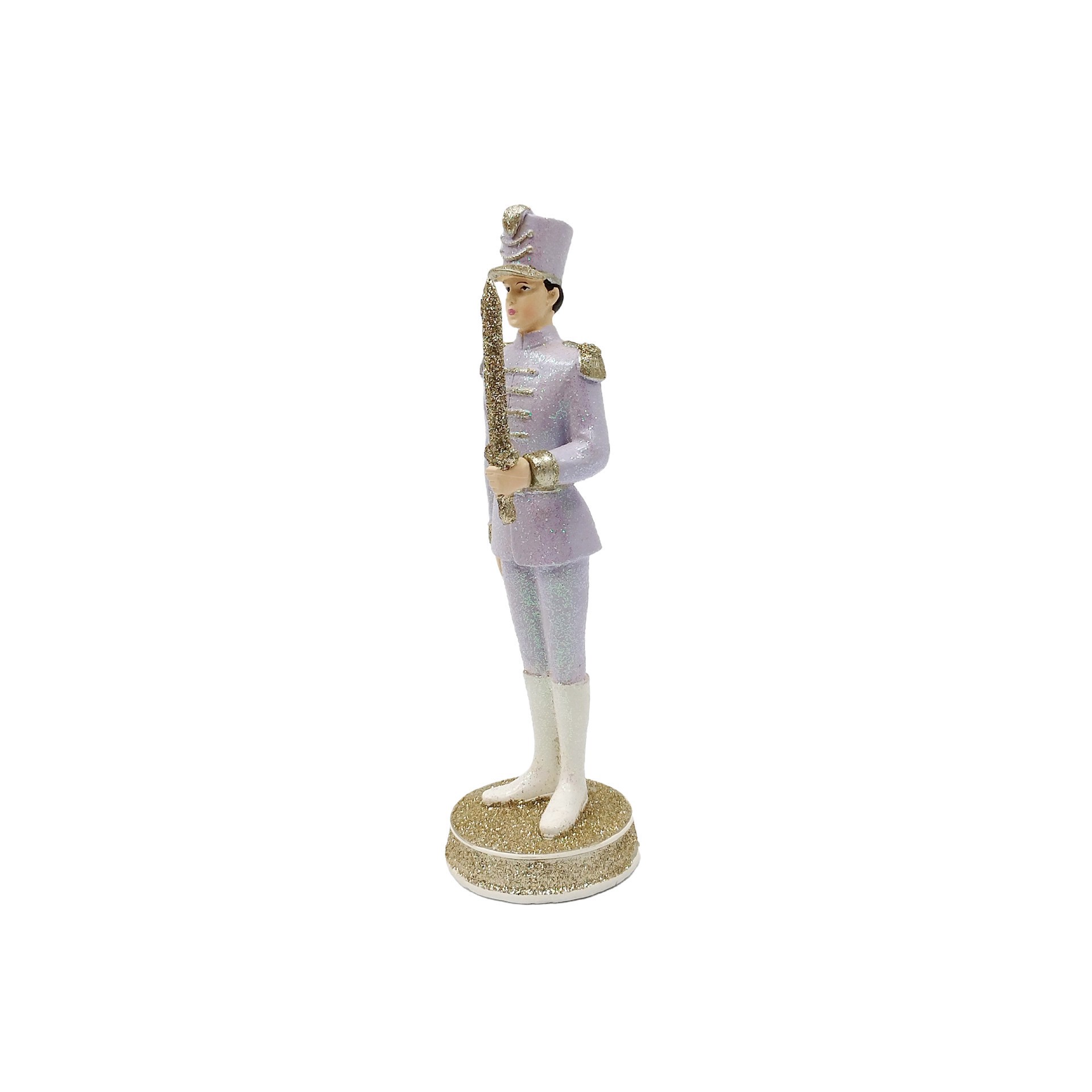 slide 2 of 3, 9" Lavender & Gold Soldier Boy Tabletop Decor By Ashland, 2.87 in x 2.87 in x 9 in