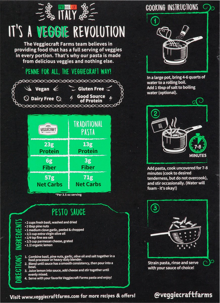 slide 8 of 9, Veggiecraft Cauliflower Penne 8oz, 8 oz