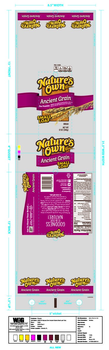 slide 9 of 14, Nature's Own Ancient Grain, Small Loaf Size, Sliced Bread, 12 oz Loaf, 12 oz