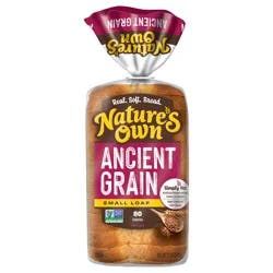 Nature's Own Ancient Grain, Small Loaf Size, Sliced Bread, 12 oz Loaf