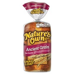 Nature's Own Ancient Grain, Small Loaf Size, Sliced Bread, 12 oz Loaf