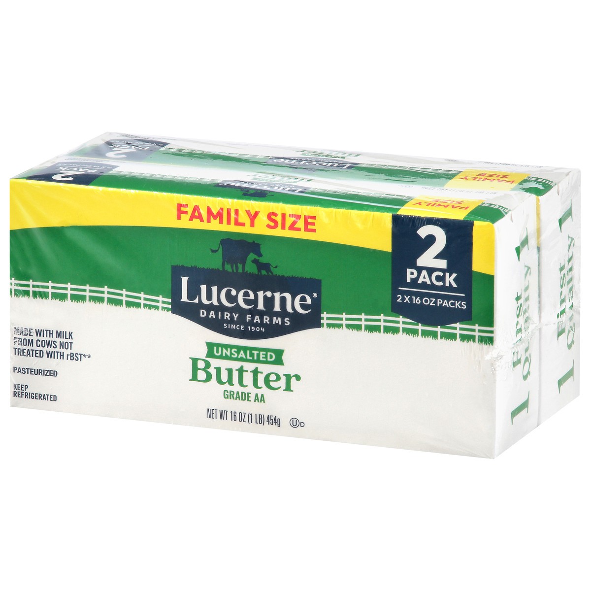 slide 4 of 4, Lucerne Unsalted Butter Quarters 2 Pack 2 Pound - 2 LB, 2 lb