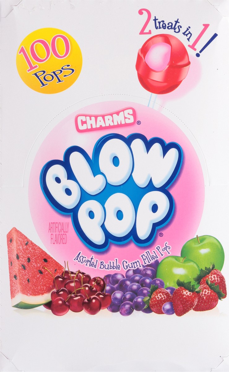 slide 12 of 14, Charms Assorted Blow Pop 100 - 0.65 oz Pops, 100 ct