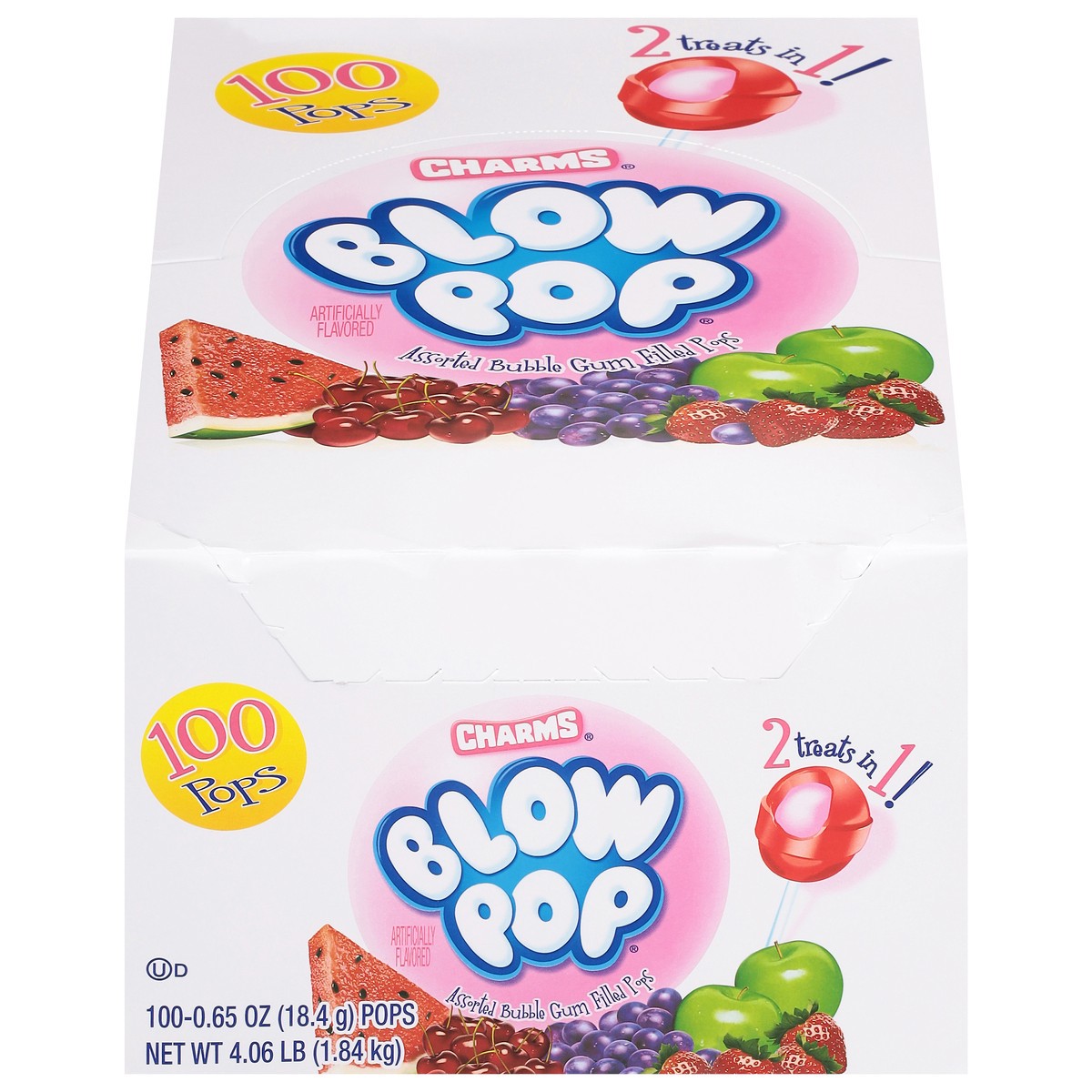 slide 1 of 14, Charms Assorted Blow Pop 100 - 0.65 oz Pops, 100 ct