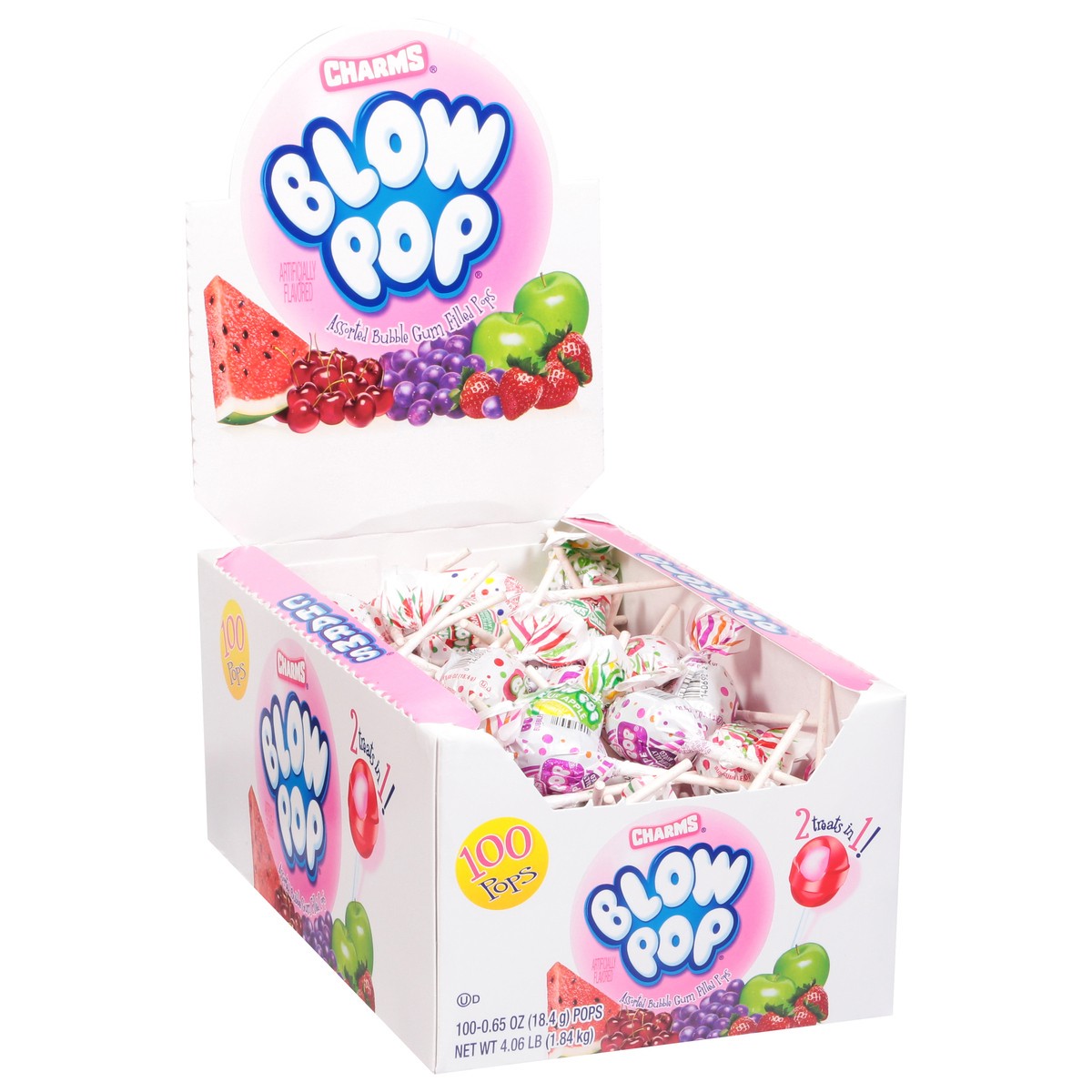 slide 7 of 14, Charms Assorted Blow Pop 100 - 0.65 oz Pops, 100 ct