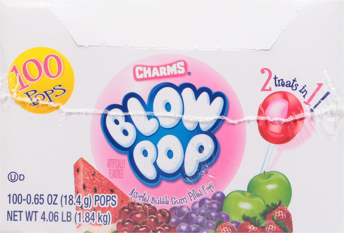 slide 9 of 14, Charms Assorted Blow Pop 100 - 0.65 oz Pops, 100 ct