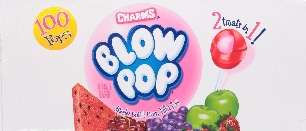 slide 10 of 14, Charms Assorted Blow Pop 100 - 0.65 oz Pops, 100 ct