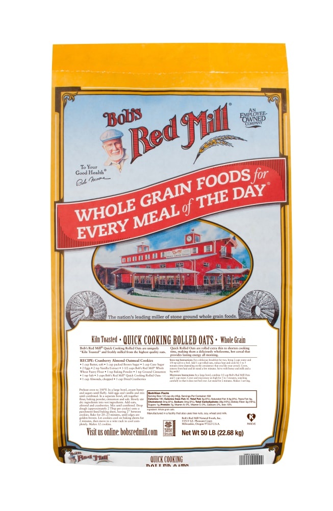 slide 1 of 1, Bob's Red Mill Quick Cooking Rolled Oats, per lb