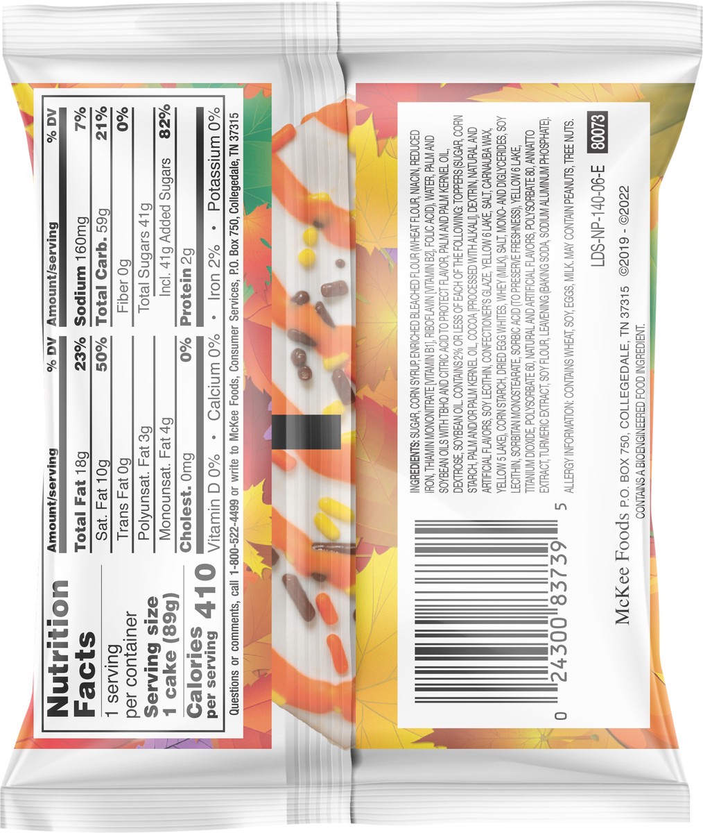 slide 4 of 7, Little Debbie Snack Cakes, Little Debbie Snack Fall Party Cake, 3.1 oz