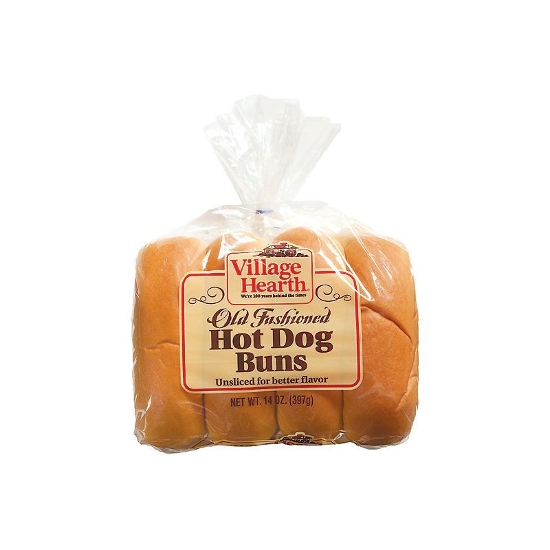 slide 1 of 4, Village Hearth Old Fashioned Hot Dog Buns 14 oz, 14 oz