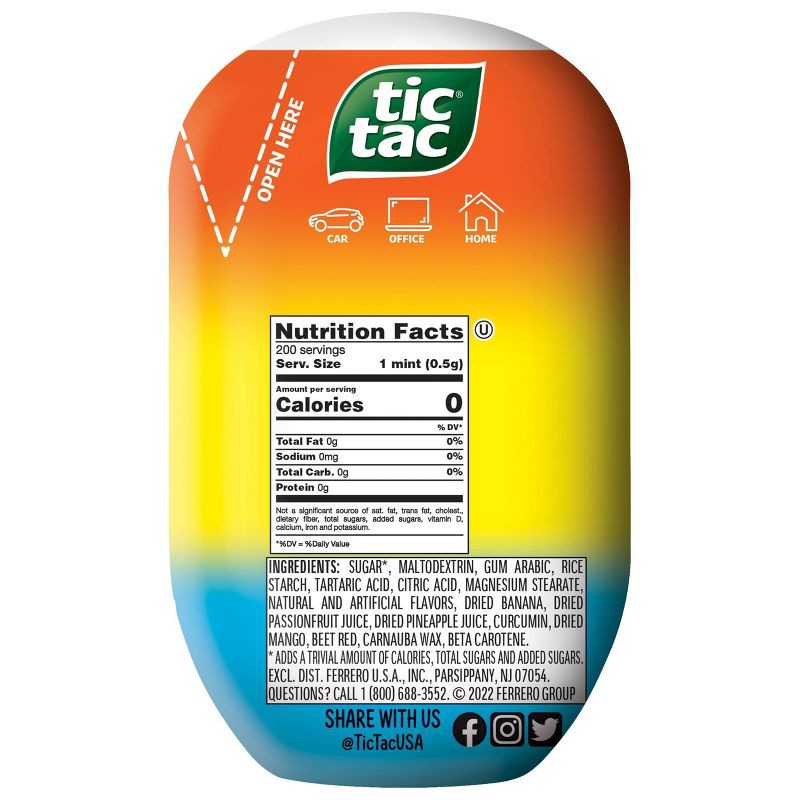 slide 3 of 4, Tic Tac Tropical Adventure 200ct Bottle Pack - 3.4oz, 200 ct