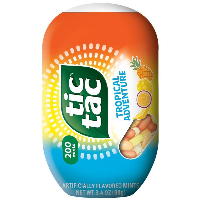 slide 1 of 4, Tic Tac Tropical Adventure 200ct Bottle Pack - 3.4oz, 200 ct