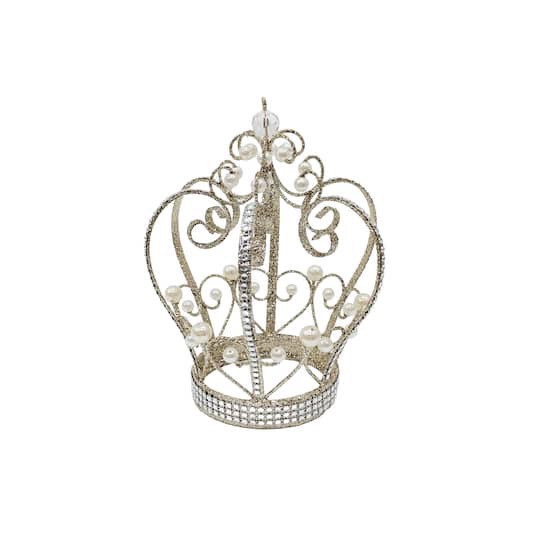 slide 1 of 1, 8" Jeweled Wire Crown Tabletop Decor By Ashland, 6.5 in x 6.5 in x 8 in
