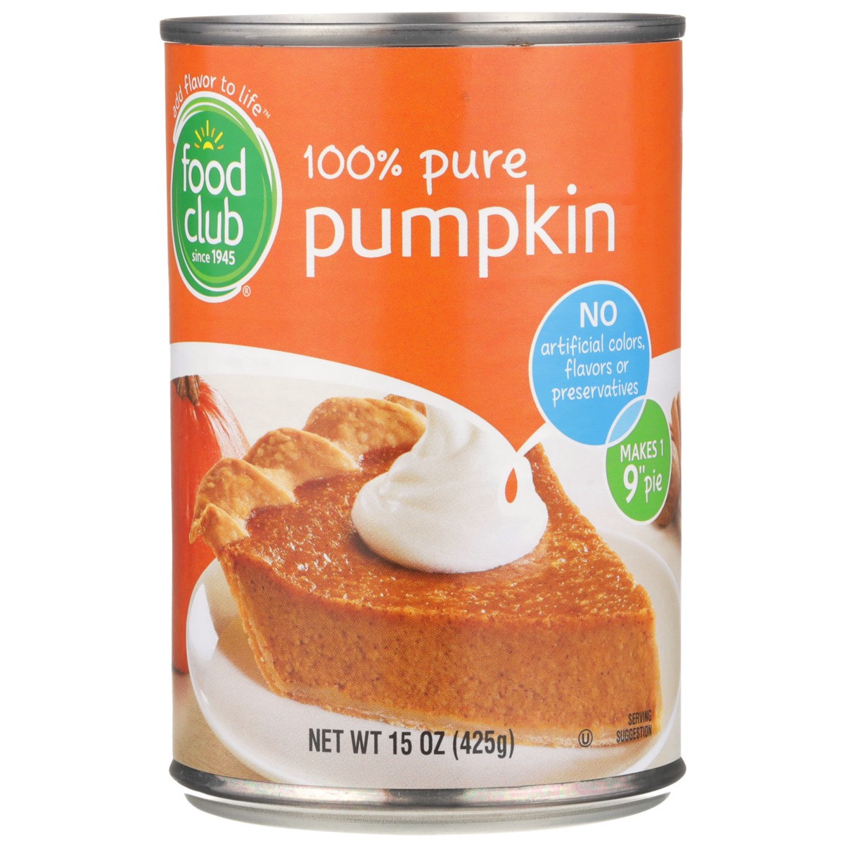 slide 3 of 9, Food Club Canned Pumpkin, 15 oz