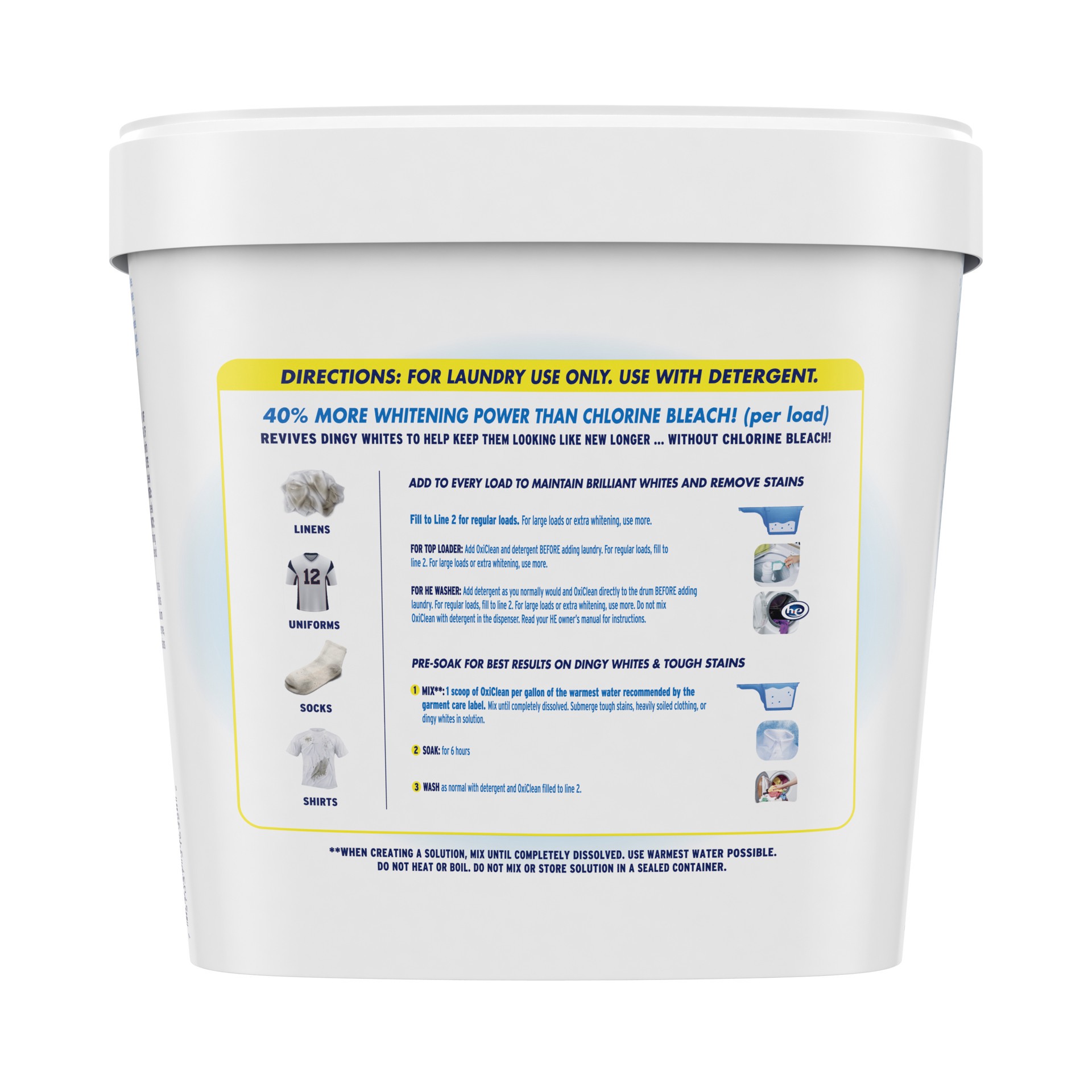 slide 3 of 5, Oxi-Clean White Revive Laundry Whitener and Stain Remover Powder, 5 lb, 5 lb