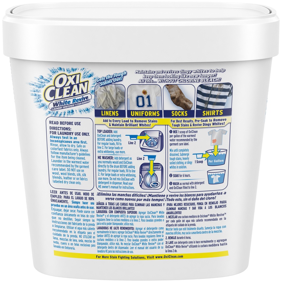 slide 4 of 4, Oxi-Clean White Revive Laundry Stain Remover, 5 lb