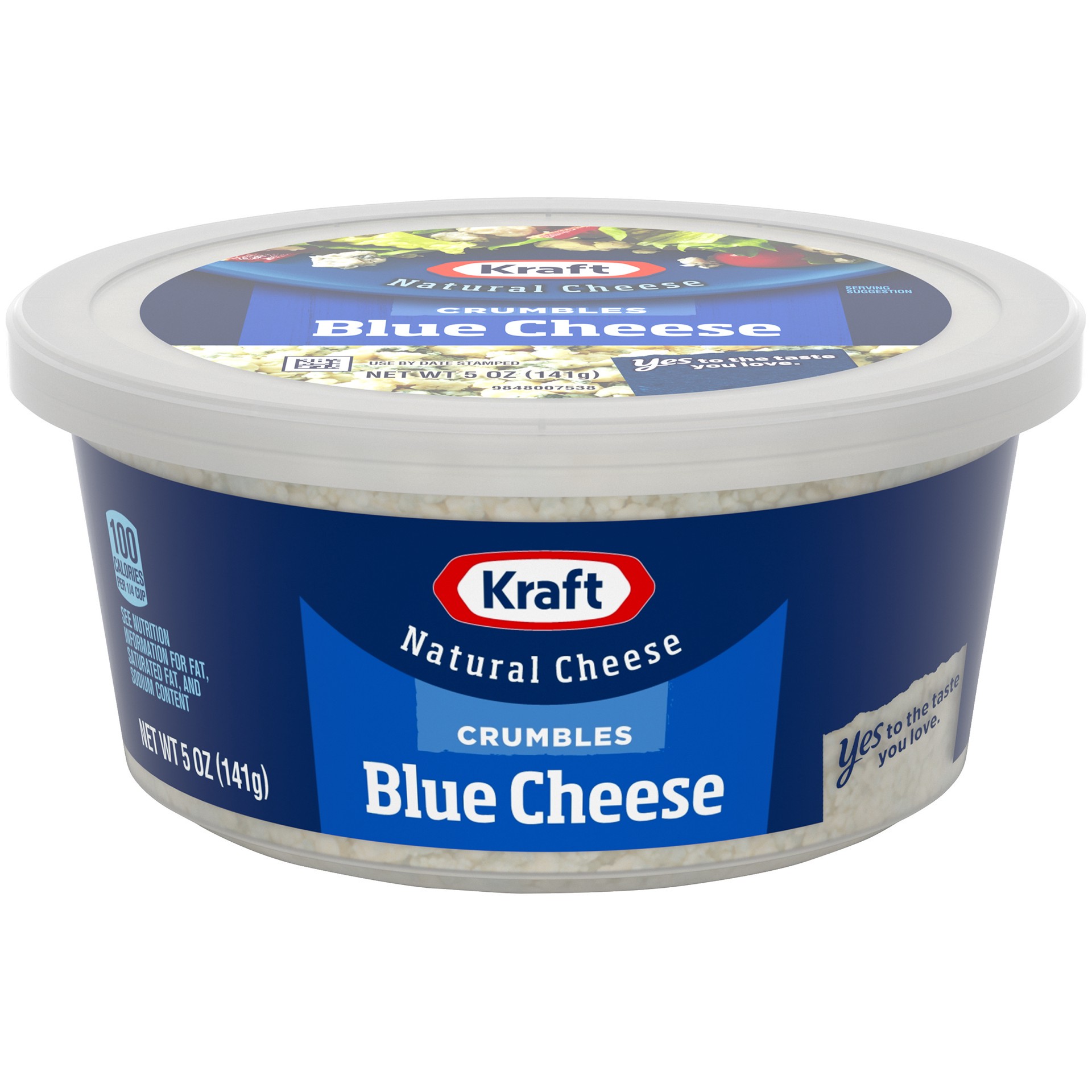 slide 1 of 1, Kraft Blue Cheese Crumbles, 5 oz Tub, 5 oz