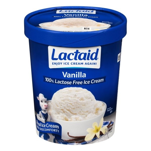 slide 1 of 1, Lactaid Lactose Free Vanilla Ice Cream, 1 qt