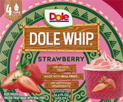 Dole Whip Strawberry Frozen Treat 4 - 3.6 fl oz Cups