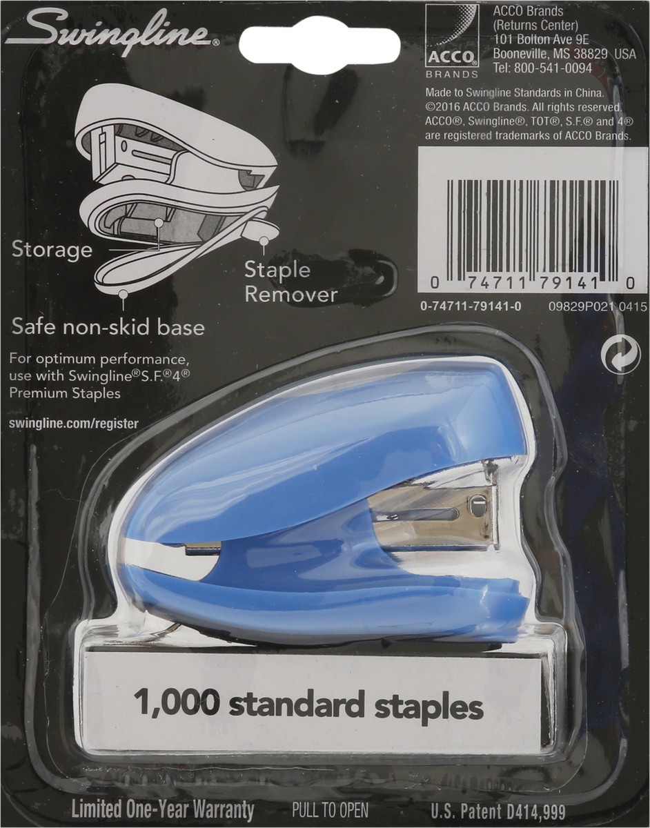 slide 5 of 9, Swingline 12 Sheet Capacity Built-in Remover Tot Stapler 1 ea, 1 ct