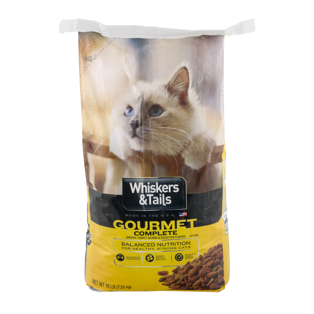 slide 1 of 1, Whiskers & Tails Cat Food Gourmet, 16 lb