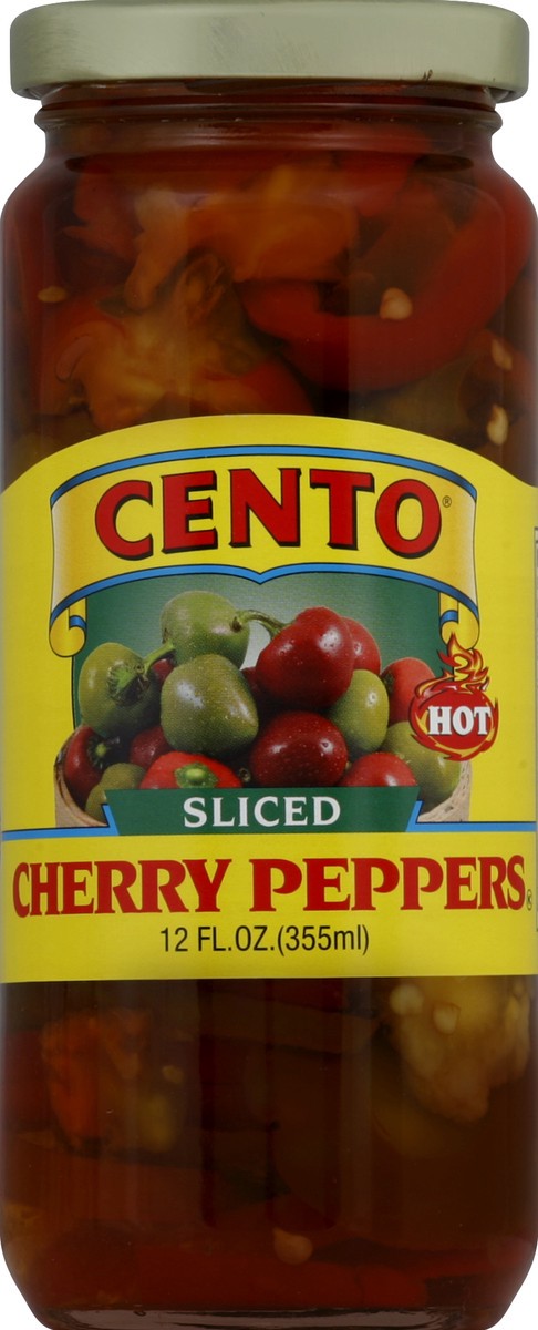 slide 2 of 2, Cento Sliced Cherry Peppers, 12 fl oz