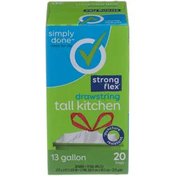 Simply Done Strong Flex Drawstring Tall Kitchen Bags