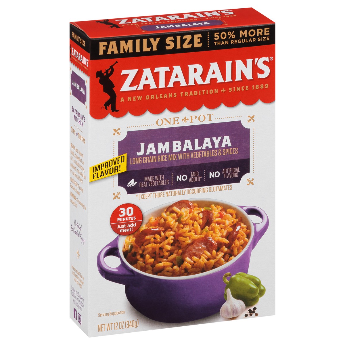 slide 2 of 9, Zatarain's Family Size Jambalaya Rice Mix - 12oz, 