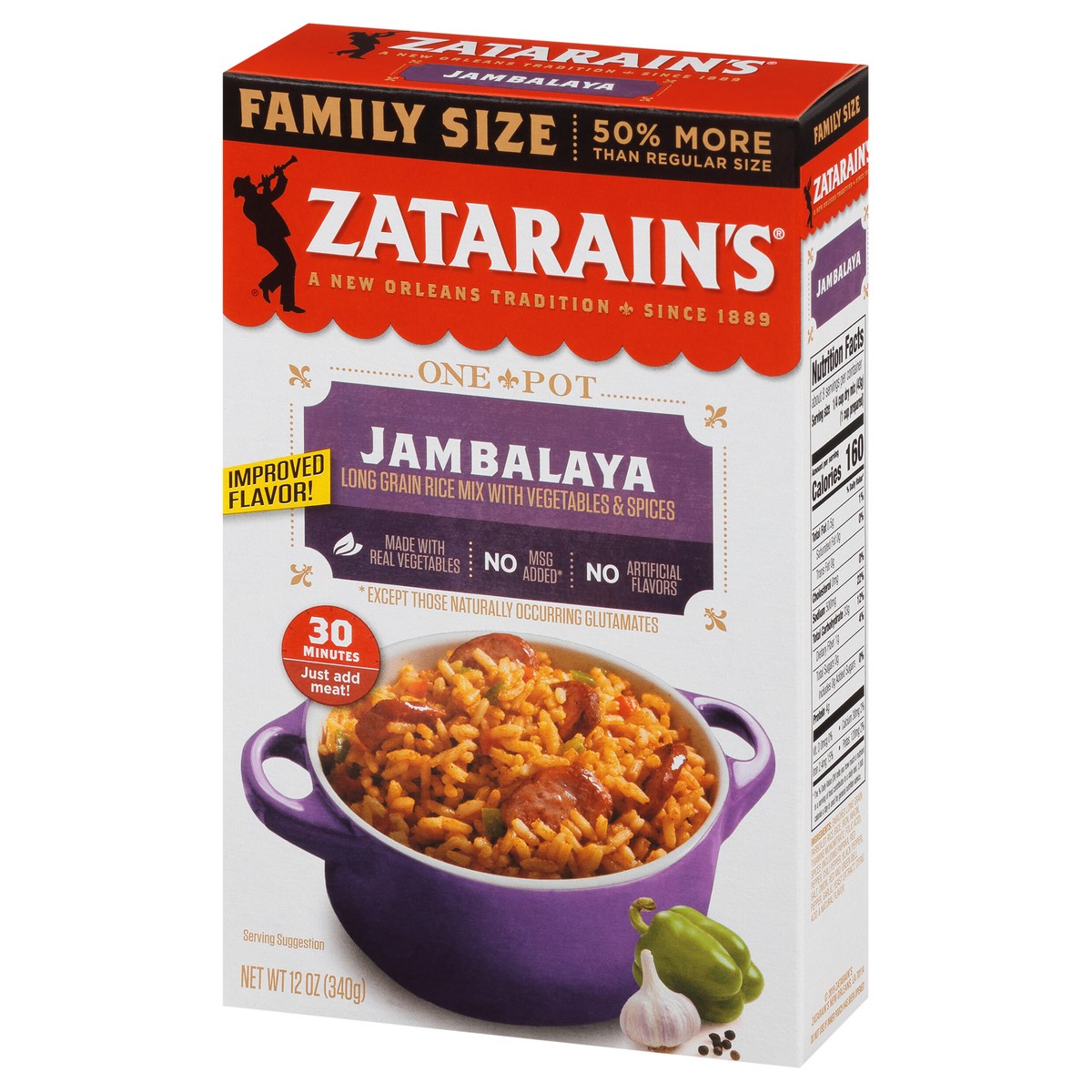 slide 3 of 9, Zatarain's Family Size Jambalaya Rice Mix - 12oz, 