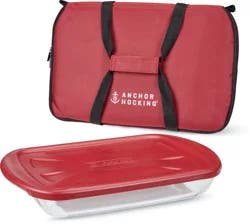 Anchor Hocking Red 3-Piece Bake & Take Set