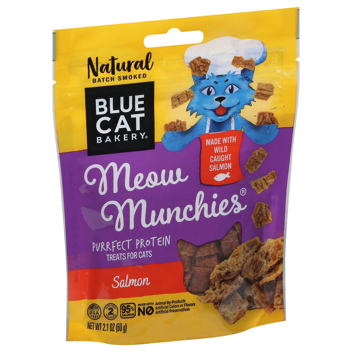 slide 8 of 9, Blue Cat Bakery Meow Munchies Purrfect Protein Salmon Treat for Cats 2.1 oz, 2.1 oz