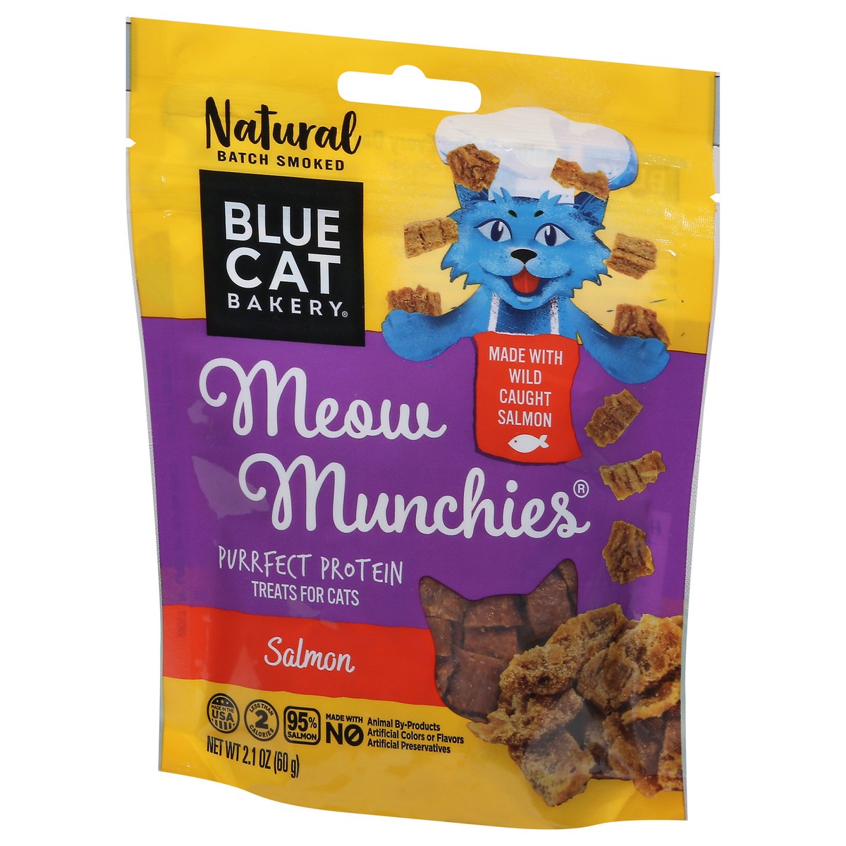 slide 7 of 9, Blue Cat Bakery Meow Munchies Purrfect Protein Salmon Treat for Cats 2.1 oz, 2.1 oz