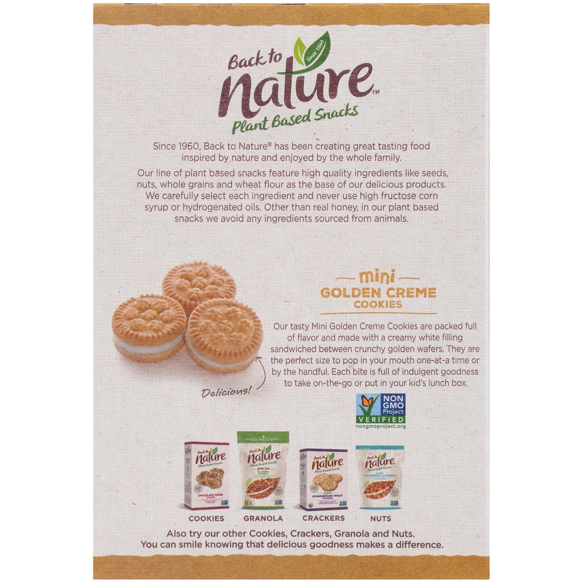 slide 5 of 9, Back to Nature™ Mini Golden Creme Cookies 6 oz. Box, 6 oz