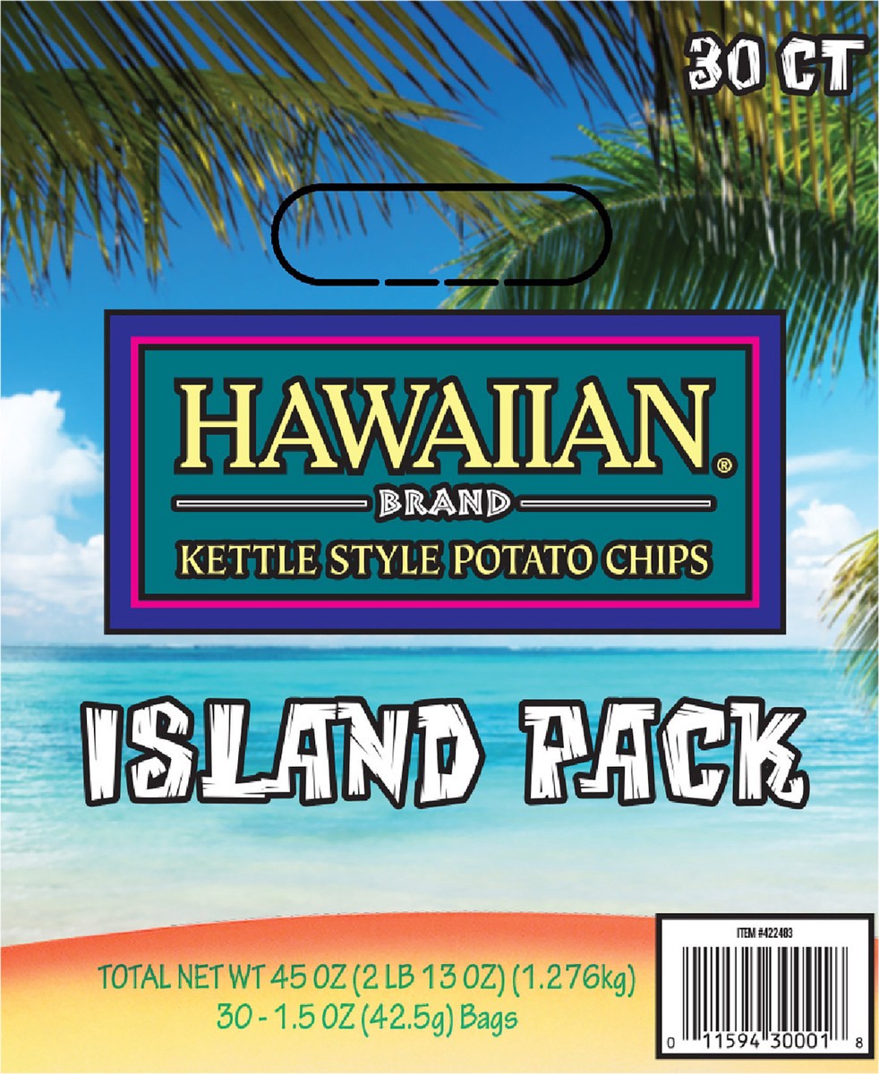 slide 6 of 7, Hawaiian 1.5 oz Hawaiian Kettle Chip Variety Pack - 30 count, 30 ct