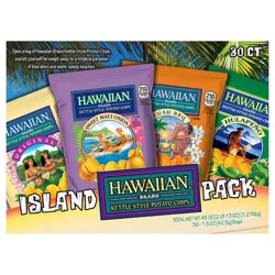 Hawaiian 1.5 oz Hawaiian Kettle Chip Variety Pack - 30 count