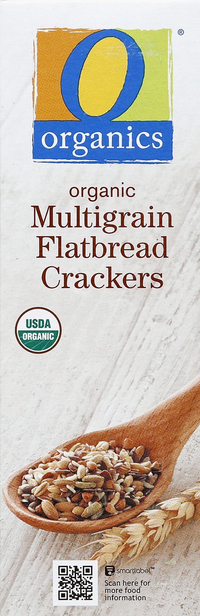 slide 3 of 4, O Organics Crackers, Flatbread, Organic, Multigrain, 5 oz