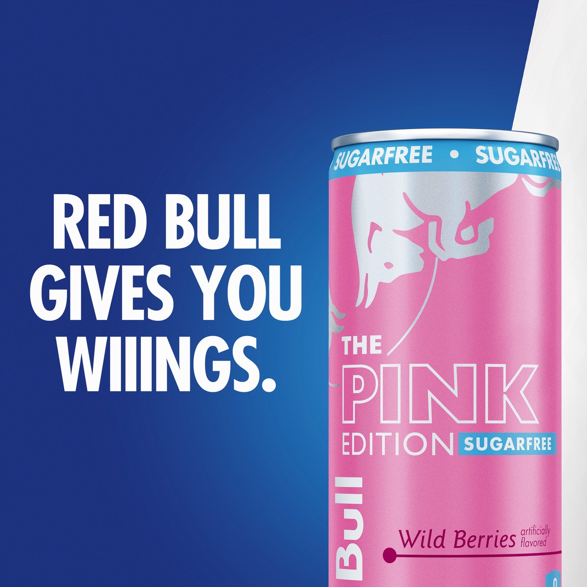slide 3 of 9, Red Bull Pink Edition Sugar Free Energy Drink, Wild Berries, 8.4 fl. oz., Pack of 4 cans, with 80mg Caffeine, Taurine & B Vitamins, 4 pk