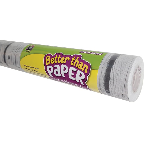 slide 1 of 2, Teacher Created Resources Better Than Paper Bulletin Board Roll, 48'' X 12', White Wood, 1 ct
