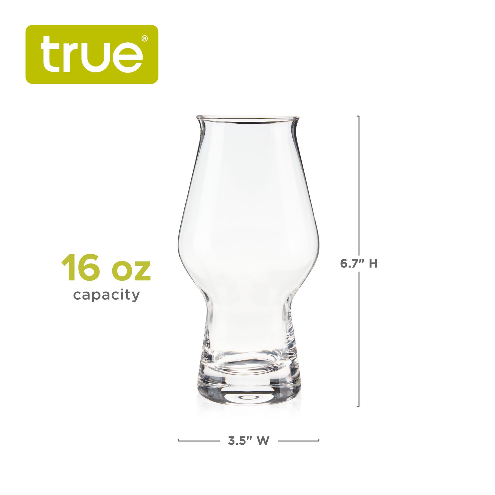 slide 4 of 5, TRUE 16 Ounce IPA Beer Glasses 4 ea, 4 ct