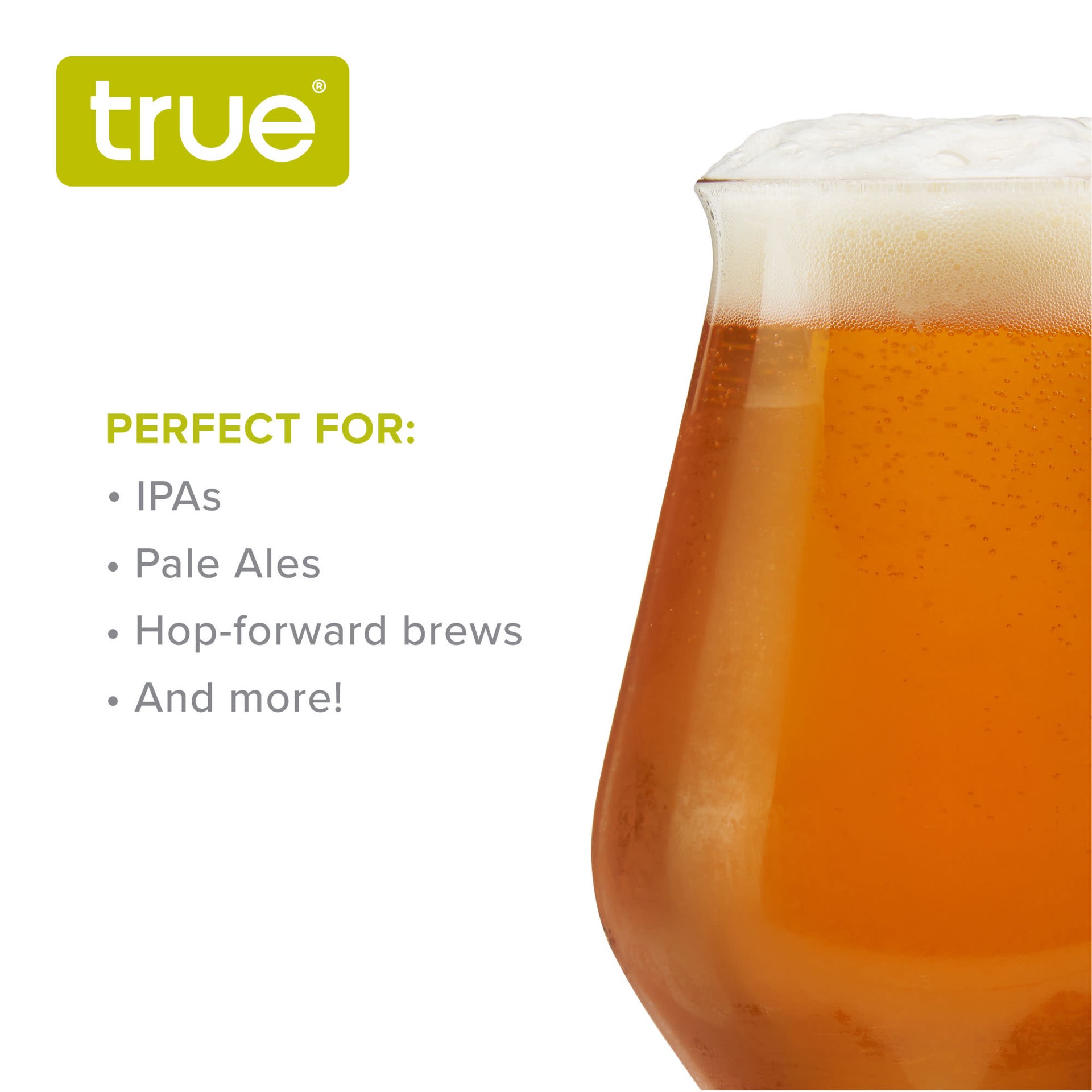 slide 5 of 5, TRUE 16 Ounce IPA Beer Glasses 4 ea, 4 ct