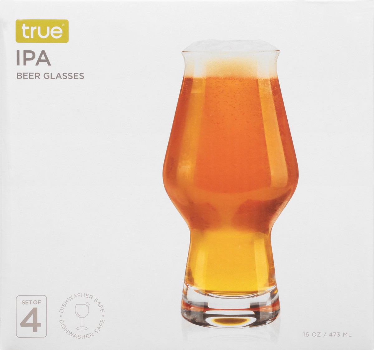 slide 1 of 5, TRUE 16 oz IPA Beer Glasses - Set of 4, 16 oz