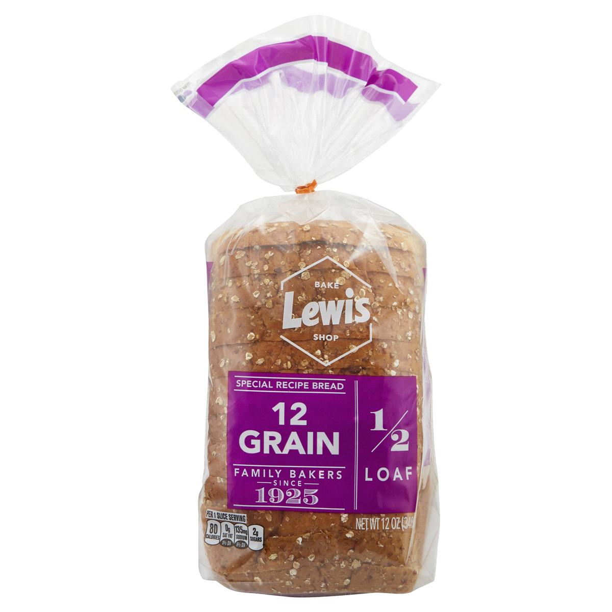 Lewis Bread, 12 Grain, 1/2 Loaf 12 oz Shipt