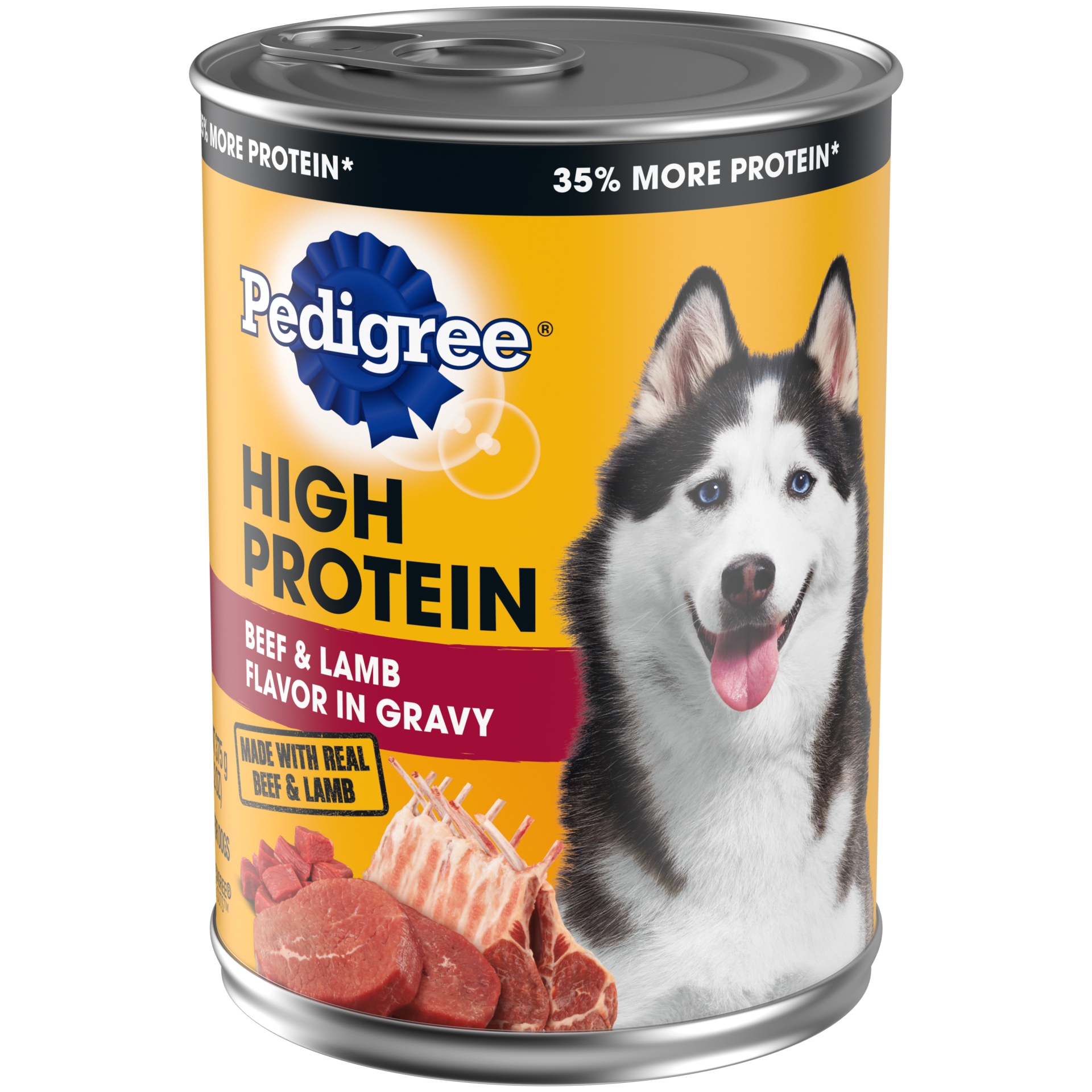 PEDIGREE High Protein Adult Canned Wet Dog Food, Beef & Lamb Flavor in
