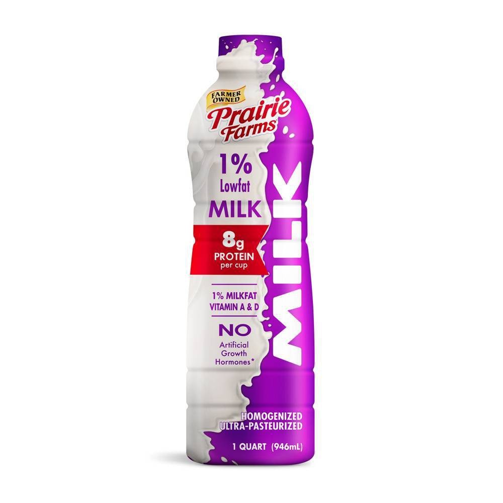 slide 1 of 1, Prairie Farms 1% Lowfat Milk, 32 oz